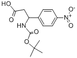 BOC-3-氨基-3-(4-硝基苯基)丙酸 结构式