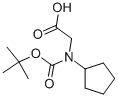 N-BOC-N-シクロペンチルアミノ酢酸 化学構造式