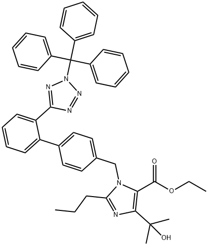 N-Trityl Olmesartan Ethyl Ester Struktur
