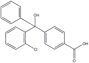 4-[(2-CHLOROPHENYL)HYDROXYPHENYLMETHYL]-BENZOIC ACID 结构式