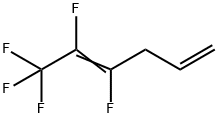 1,1,1,2,3-ペンタフルオロ-2,5-ヘキサジエン 化学構造式