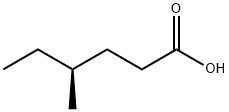 (S)-(+)-4-METHYLHEXANOIC ACID 化学構造式