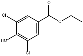 3,5-二氯-4-羟基苯甲酸乙酯,17302-82-8,结构式