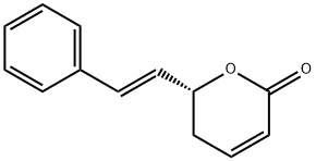 (6R)-6α-[(E)-スチリル]-5,6-ジヒドロ-2H-ピラン-2-オン 化学構造式