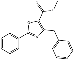 4-苄基-2-苯基噁唑-5-羧酸甲酯 结构式