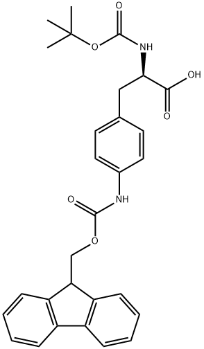 BOC-D-4-(9-芴甲氧羰基氨基)苯丙氨酸,173054-11-0,结构式