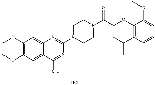 1-(4-Amino-6,7-dimethoxy-2-quinazolinyl)-4-[[2-methoxy-6-(1-methylethyl)phenoxy]acetyl]piperazinedihydrochloride Structure