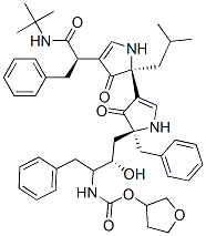 [(3S)-oxolan-3-yl] N-[(2S,3S)-4-[(2S)-2-benzyl-4-[(2S)-2-(2-methylprop yl)-3-oxo-4-[(1R)-2-phenyl-1-(tert-butylcarbamoyl)ethyl]-1H-pyrrol-2-y l]-3-oxo-1H-pyrrol-2-yl]-3-hydroxy-1-phenyl-butan-2-yl]carbamate|