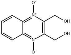 2,3-キノキサリンジメタノール1,4-ジオキシド 化学構造式