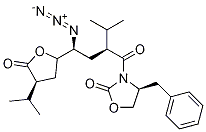 2S-[2[1(R*),2R*,4R*],4]]-3-[4-叠氮-2-异丙基-1-氧代-4-[四氢-4-异丙基-5-氧代-2-呋喃基]丁基]-4-苄基-2-噁唑烷酮, 173154-01-3, 结构式