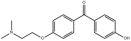 [4- [2-（二甲氨基氨基）乙氧基]苯基]（4-羟苯基）甲酮 结构式