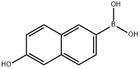 6-ヒドロキシ-2-ナフタレンボロン酸 化学構造式
