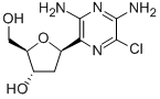 2-CHLORO-6-(BETA-D-2-DEOXYRIBOFURANOSYL)-3,5-DIAMINOPYRAZINE Structure