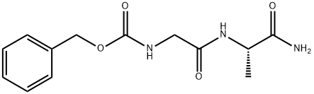 N-[N-(フェニルメトキシカルボニル)グリシル]-L-アラニンアミド 化学構造式