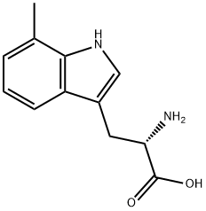 DL-2-アミノ-3-(7-メチルインドリル)プロピオン酸 化学構造式