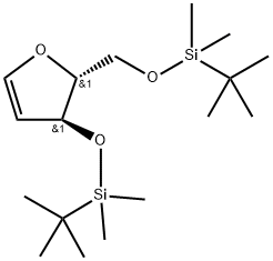 1,4-脱氢-3,5-二-O-(叔丁基二甲基甲硅烷基)2-脱氧-D-赤式 - 戊-1-烯醇,173327-56-5,结构式