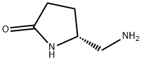 (R)-5-(アミノメチル)ピロリジン-2-オン 化学構造式