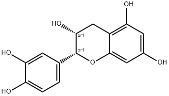 cis-(±)-2-(3,4-dihydroxyphenyl)-3,4-dihydro-2H-1-benzopyran-3,5,7-triol  Structure