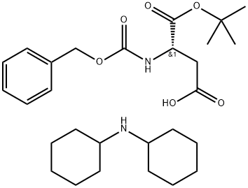 N-ALPHA-BENZYLOXYCARBONYL-L-ASPARTIC ACID ALPHA-TERT-BUTYL ESTER DICYCLOHEXYLAMINE, 17335-87-4, 结构式