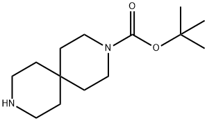 3,9-DIAZA-SPIRO[5.5]UNDECANE-3-CARBOXYLIC ACID TERT-BUTYL ESTER Structure