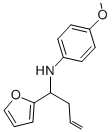N-[1-(2-フリル)-3-ブテニル]-4-メトキシアニリン 化学構造式