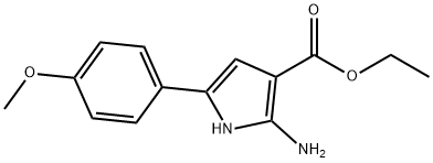 1H-Pyrrole-3-carboxylic acid, 2-aMino-5-(4-Methoxyphenyl)-, ethyl ester Structure