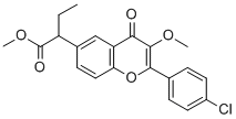 4H-1-Benzopyran-6-acetic acid, 2-(4-chlorophenyl)-alpha-ethyl-3-methox y-4-oxo-, methyl ester|