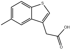 5-メチル-1-ベンゾチオフェン-3-酢酸 化学構造式