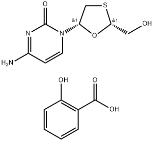Lamivudine salicylate 化学構造式
