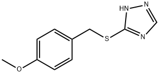 3-[(4-甲氧基苯甲基)硫代]-1H-1,2,4-三唑 结构式