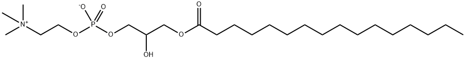 1-棕榈-RAC-甘油-3-胆碱磷酸, 17364-18-0, 结构式