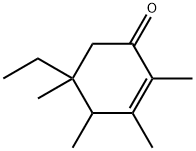 5-乙基-2,3,4,5-四甲基环己烯-1-酮,17369-60-7,结构式