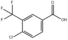 4-氯-3-(三氟甲基)苯甲酸, 1737-36-6, 结构式