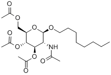 正辛基 2-乙酰氨基-3,4,6-O-三乙酰基-2-脱氧-BETA-D-吡喃葡萄糖苷, 173725-22-9, 结构式