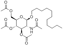 十四烷基 2-乙酰氨基-2-脱氧-3,4,6-O-三乙酰基-BETA-D-吡喃葡萄糖苷, 173725-24-1, 结构式