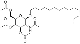 TETRADECYL 2-ACETAMIDO-2-DEOXY-3,4,6-TRI-O-ACETYL-BETA-D-GLUCOPYRANOSIDE Structure