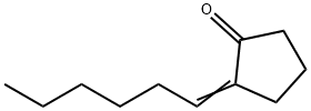 2-hexylidenecyclopentanone Struktur