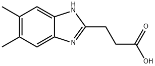 3-(5,6-二甲基-1H-苯并咪唑-2-基)丙酸 结构式