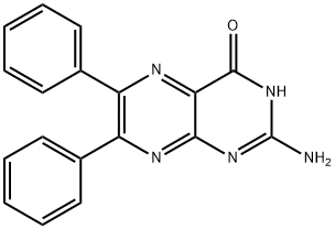 2-アミノ-6,7-ジフェニル-4(1H)-プテリジノン 化学構造式