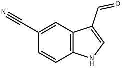 5-シアノインドール-3-カルボキシアルデヒド 化学構造式