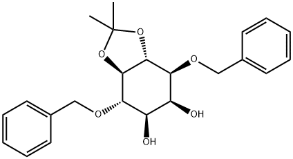 5,6-O-イソプロピリデン-1,4-ビス-O-(フェニルメチル)-DL-MYO-イノシトール 化学構造式