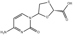 (2R-cis)-5-(4-aMino-2-oxo-1(2H)-pyriMidinyl)-1,3-oxathiolane-2-carboxylic Acid Structure