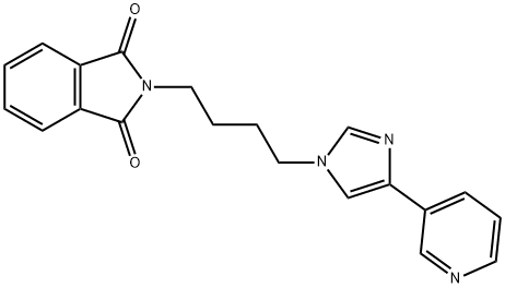 4-[4-(吡啶-3-基)咪唑-1-基]丁基酞酰亚胺, 173838-67-0, 结构式