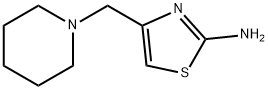 4-哌啶-1-甲基噻唑-2-胺, 17386-10-6, 结构式
