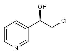 (R)-1-(3-吡啶基)-2-氯乙醇 结构式