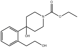 4-羟基-4-(2-(2-羟乙基)苯基)哌啶-1-甲酸乙酯,173943-92-5,结构式