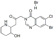 常山酮氢溴酸盐, 17395-31-2, 结构式