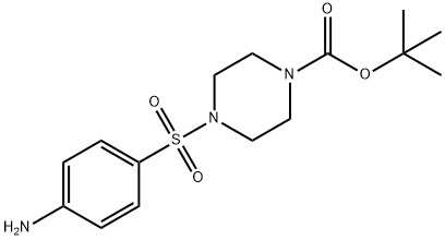 4-((4-AMINOPHENYL)SULFONYL)-1-(TERT-BUTYLOXYCARBONYL)PIPERAZINE Struktur