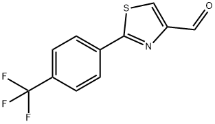 2-[4-(トリフルオロメチル)フェニル]-1,3-チアゾール-4-カルバルデヒド 化学構造式