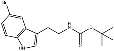 [2-(5-BroMo-1H-indol-3-yl)-ethyl]-carbaMic acid tert-butyl ester Structure